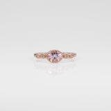 14K rose gold cor de rosa morganite ring