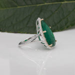 14K white & yellow gold emerald ring