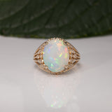 14K yellow gold ethiopian opal ring