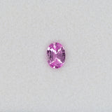 0.72 carat natural pink sapphire, oval 7x5.1mm Ceylon loose gemstone