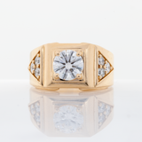 Handcrafted Solid 14K Gold Ring Setting with Diamond Accents – Elegant Fine Jewelry Design