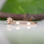 14K rose gold demantoid garnet ring
