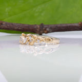 14K yellow gold diamond band