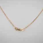 14K yellow gold red spinel necklace