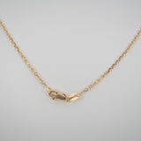 14K yellow gold red spinel necklace