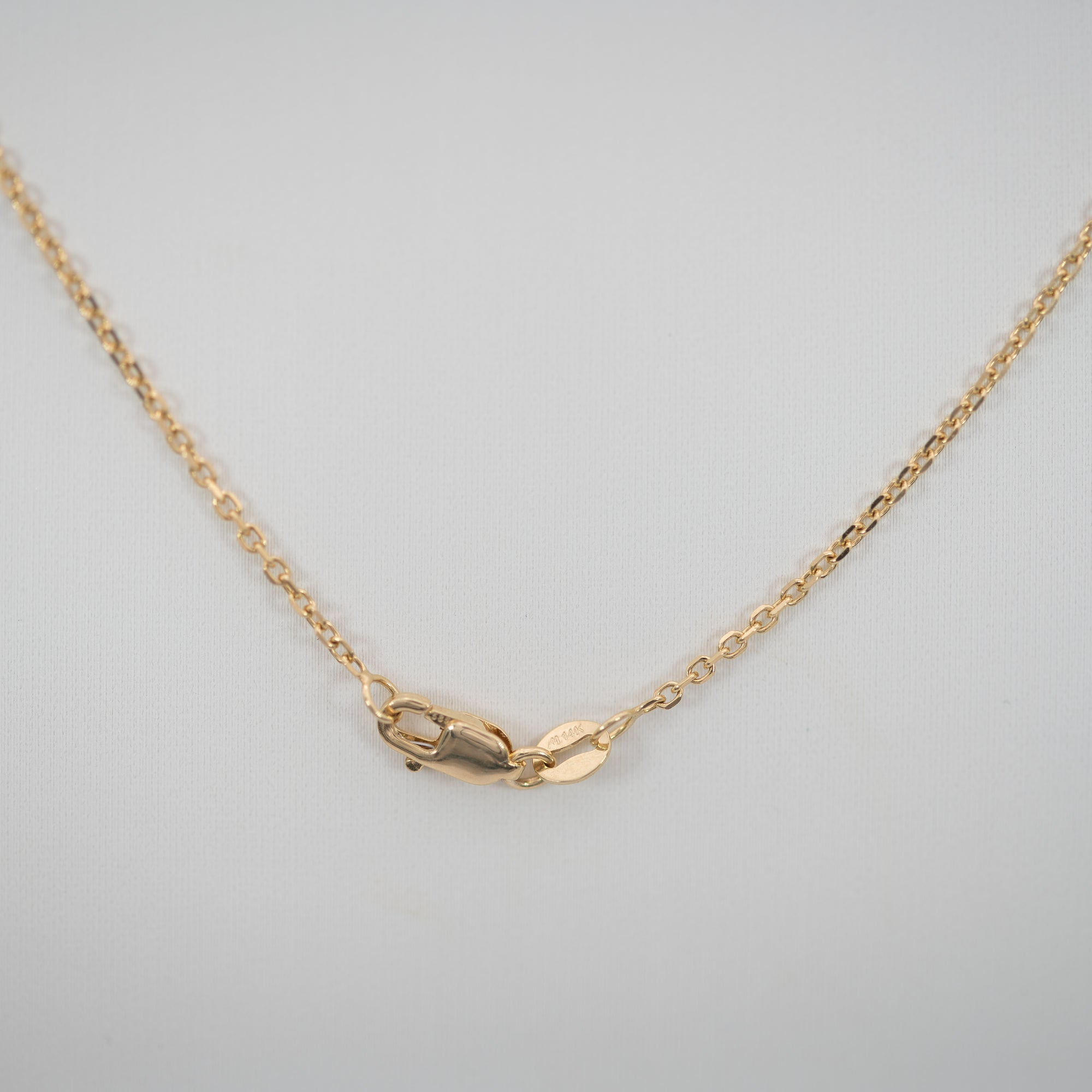 14K yellow gold red spinel necklace