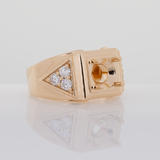 Handcrafted Solid 14K Gold Ring Setting with Diamond Accents – Elegant Fine Jewelry Design
