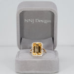14K yellow gold citrine ring