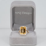 14K yellow gold citrine ring