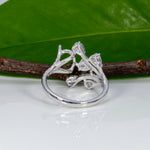 14K white gold lab diamond semi-mount ring setting