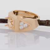 Handcrafted Solid 14K Gold Ring Setting with Diamond Accents – Elegant Fine Jewelry Design