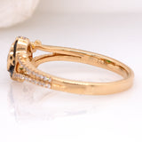 Clover 14K Yellow Gold Tsavorite Garnet and Diamond Ring | RD 4mm