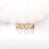 Minimalist Diamond Chain Band Ring in 14K Gold: Modern Fine Jewelry