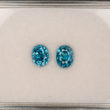Natural Cambodian Blue Zircon Oval Shape 7.7x5.9x5.6mm 2.57ct Loose Gemstone