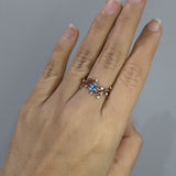 Hannah 14K Rose Gold Swiss Blue Topaz and Diamond Ring | TR 5mm