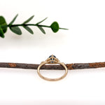 Janu 14K Yellow Gold 1.0cts Ceylon Sapphire Diamond Wedding Ring | Round 5mm