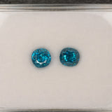 Natural Cambodian Blue Zircon Oval Shape 6.5x6.3x6.4mm 3.15ct Loose Gemstone
