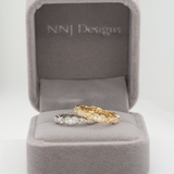 14K white gold diamond eternity band