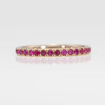 14K yellow gold ruby band