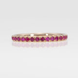 14K yellow gold ruby band