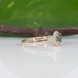 14K yellow gold alexandrite ring
