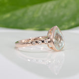 14K rose gold paraiba tourmaline ring