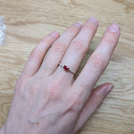 Anita 14K Yellow Gold 0.32cts Ruby Diamond Ring | Emerald Cut 5x3mm