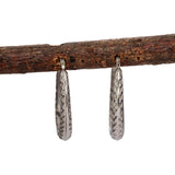 Estate 14K Solid White Gold Hoop Earrings | 23x18mm