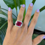 14K white & yellow gold madagascar ruby ring