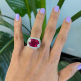 14K white & yellow gold madagascar ruby ring