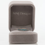 14K rose gold London blue topaz cluster ring