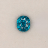 Natural Cambodian Blue Zircon Oval Shape 6.6x5.9x6mm 5.14ct Loose Gemstone