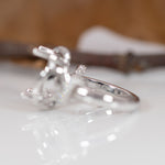 14K white gold diamond ring