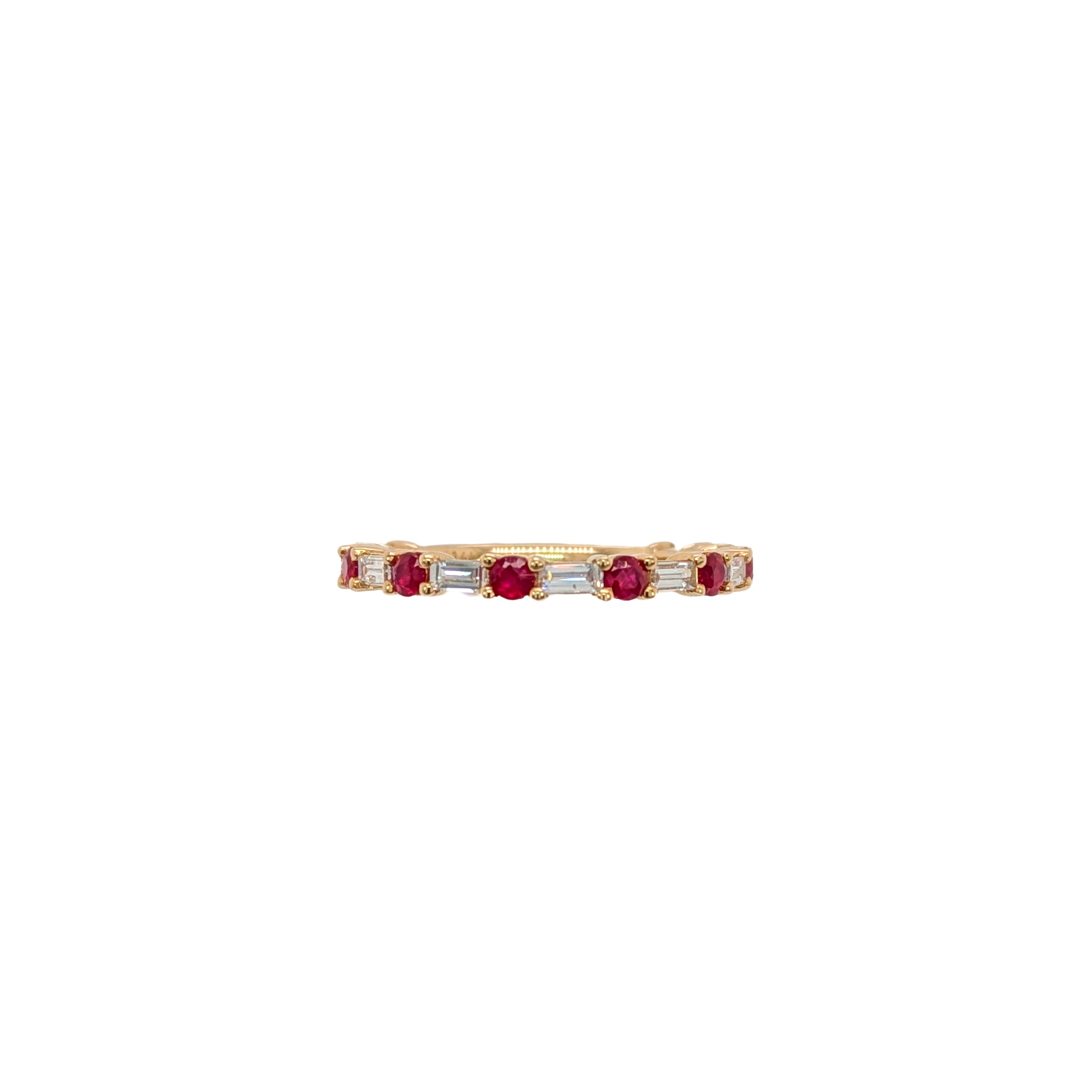 janvi 14k yellow gold ruby engagement diamond band ring