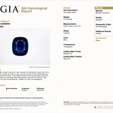 GIA Certified 4.33Ct Ceylon Blue Sapphire – Natural Heated Cushion Cut Loose Sapphire, 9.9x8.4mm
