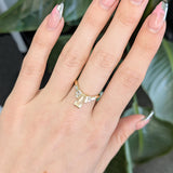Rumi Solid 14K Gold 1.4Ct Canary Yellow Sapphire Ring with Lab Created Diamonds Accents  – Natural Yellow Sapphire Fine Jewelry Ring