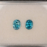Natural Cambodian Blue Zircon Oval Shape 8x5.6x6mm 3.12ct Loose Gemstone