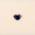 0.82 carat natural blue sapphire, heart 6.8x5mm loose gemstone