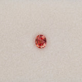 0.55 carat natural padparadscha sapphire, oval 5.1x4.1mm pink-orange loose gemstone