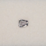 1.08 carat natural white sapphire, shield cut 6.1x5.7mm Ceylon loose gemstone