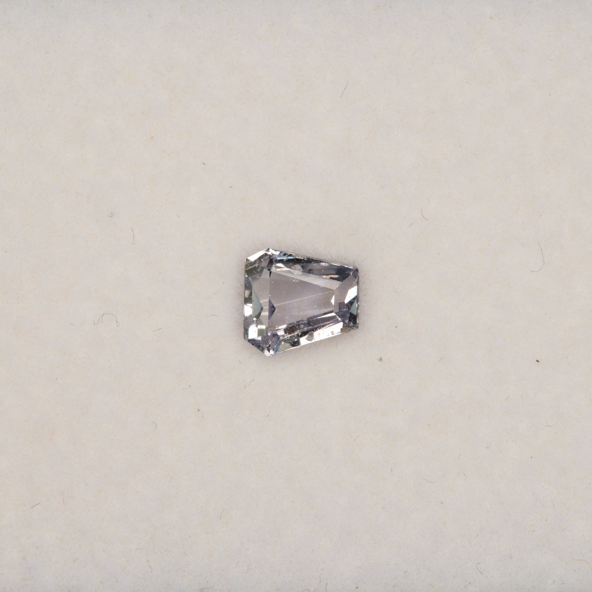 1.08 carat natural white sapphire, shield cut 6.1x5.7mm Ceylon loose gemstone