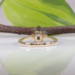 14K yellow gold montana sapphire ring