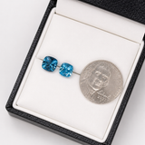 Brazilian Swiss Blue Topaz Cushion 5mm to 8mm – Natural Earth Mined Irradiated Loose Gemstone – One Stone