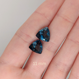 Natural Trillion Cut London Blue Topaz – Calibrated Loose Faceted Gemstone for Jewelry Making