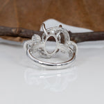 14K white gold diamond ring