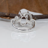 14K white gold diamond ring