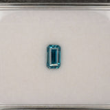 Natural Cambodian Blue Zircon Emerald Cut 8.2x4.9x5.4mm 2.95ct Loose Gemstone