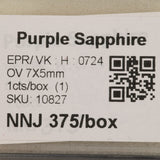 1.00 carat natural Ceylon purple sapphire oval 7x5mm loose gemstone – view 2