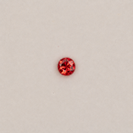 0.12 carat natural orange sapphire, round 3mm Ceylon loose gemstone