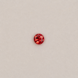0.12 carat natural orange sapphire, round 3mm Ceylon loose gemstone